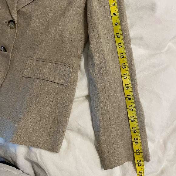 Jones New York 4 Petite Tan Blazer Jacket - Picture 10 of 10